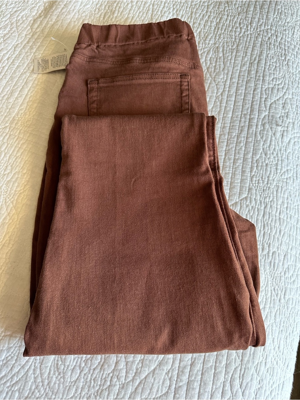 Lands’ End Stretch Jeggings | Size 12 Tall | Cinnamon / Burnt Sienna Brown
